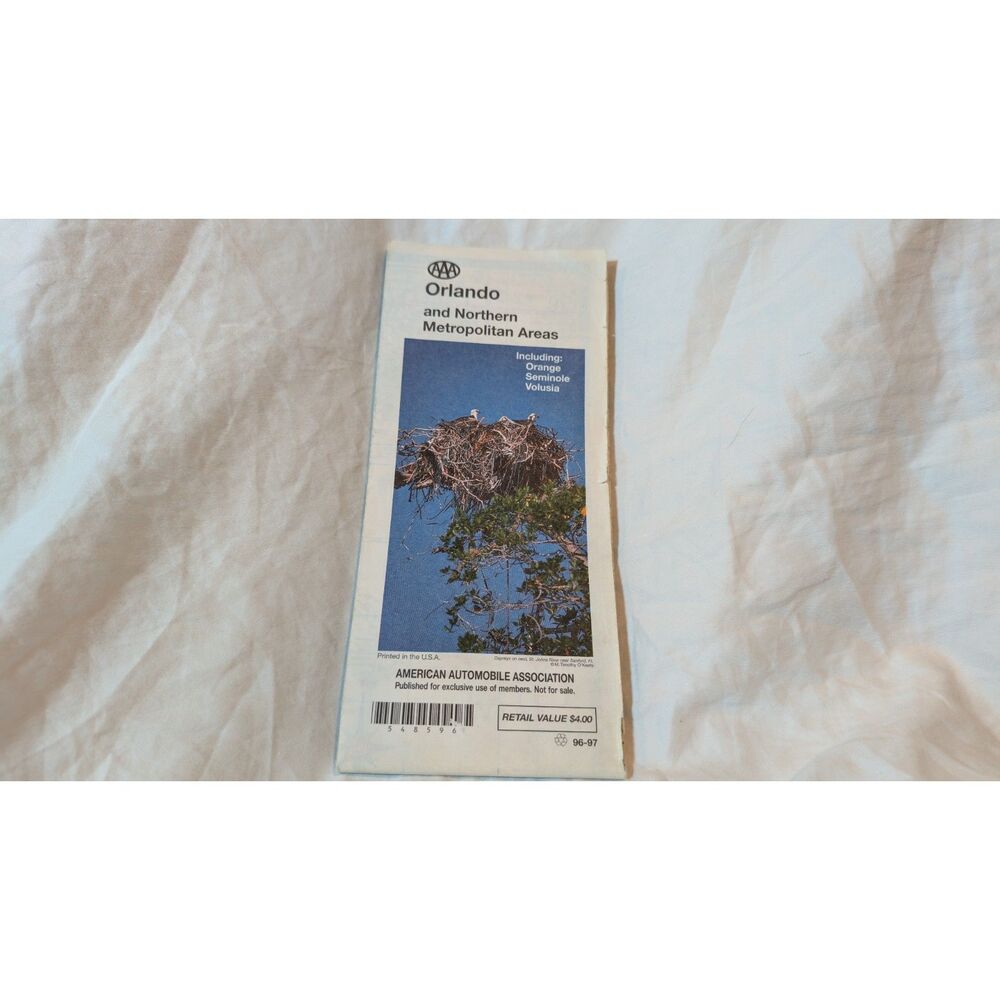 Vintage AAA Map Orlando 1996